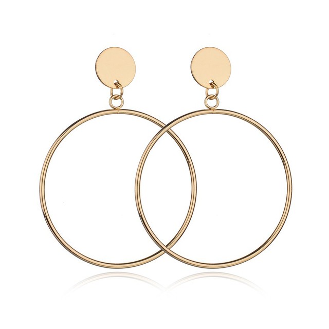 Statement Earrings 2019 Big Geometric Round Earrings For Women Hanging Dangle Earrings Drop Earing Modern Female Jewelry