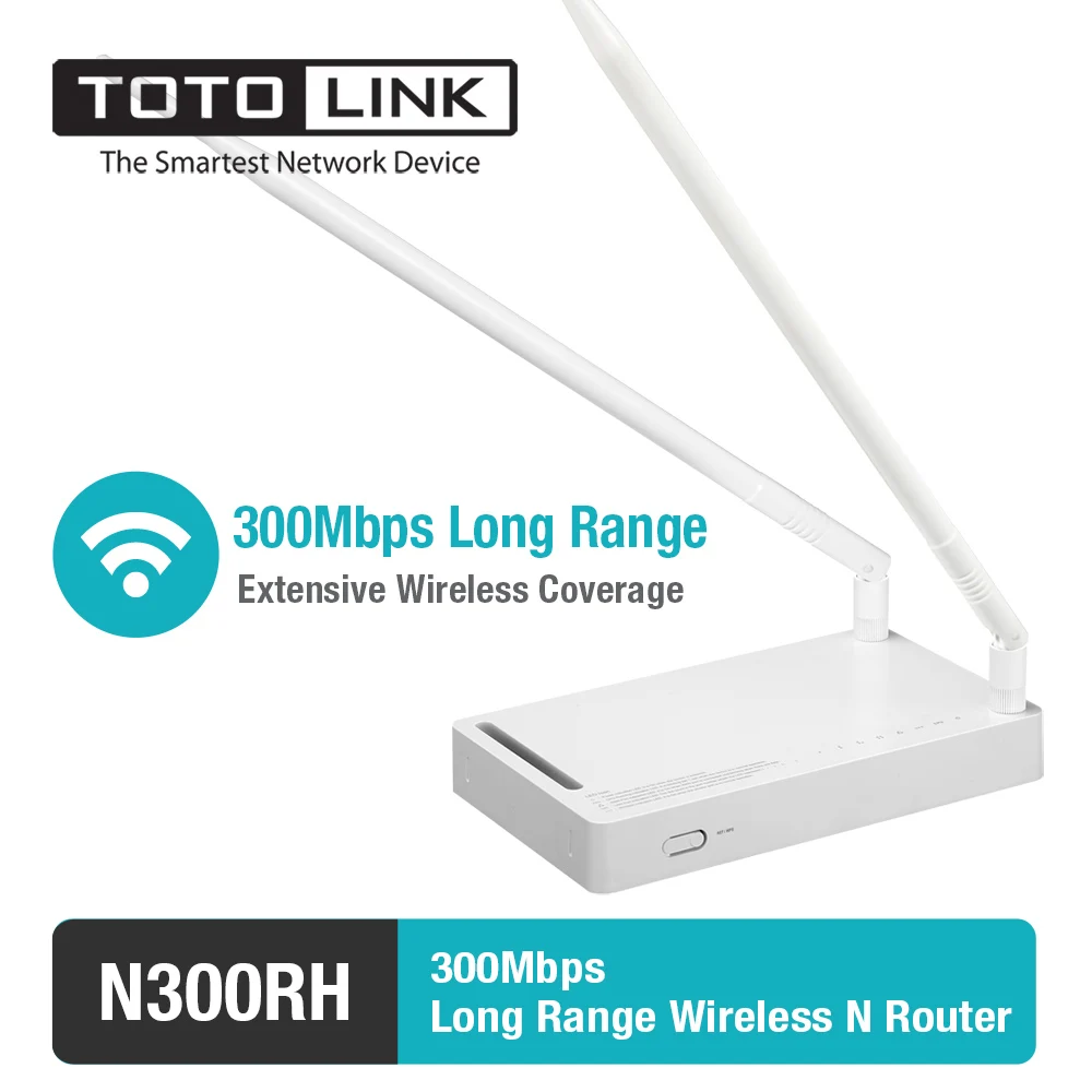

TOTOLINK N300RH 300Mbps WiFi Router with Wireless Repeater and AP in One, Two 11dBi Detachable Antennas, 500mW High Power