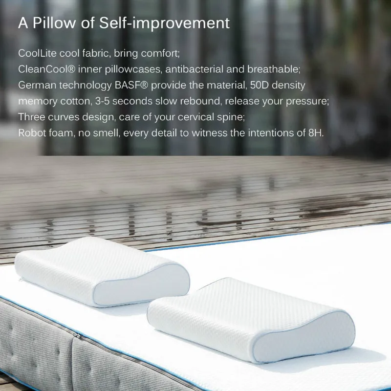 Xiaomi Mijia 8H Cool Feeling Slow Rebound Memory Cotton Pillow H1 Super Soft Antibacterial Neck Sup