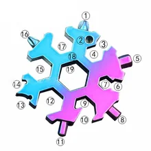 Snowflake Wrench EDC Multifunction Gadget Hexagon Octagon Compact and portable outdoor Snowflake tool card Bicycle repair Snowflake Wrench EDC Multifunction Gadget Hexagon Octagon Compact and portable outdoor Snowflake tool card Bicycle repair