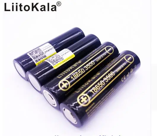 100 шт LiitoKala Lii-35A 18650 3500mAh 3,7 V литий-ионная аккумуляторная батарея 30A Литиевые Батарейки высокой емкости для вспышки света