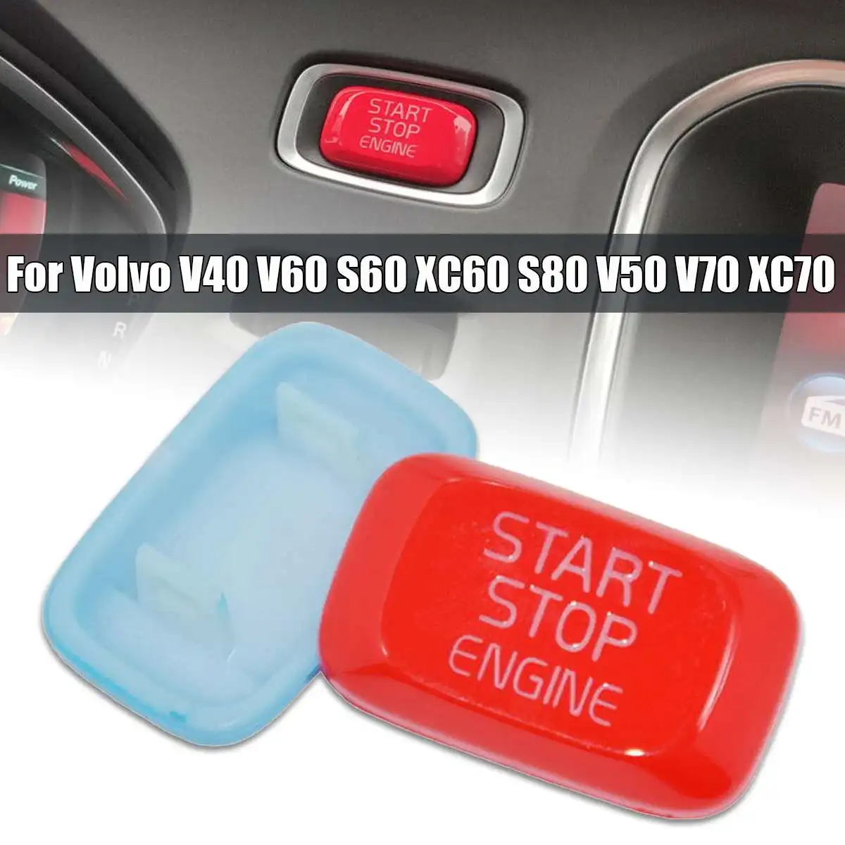 

NEW Repair Car Engine Start Button Replace Cover Stop Swtich Key Decor Car Styling For Volvo V40 V60 S60 XC60 S80 V50 V70 XC70