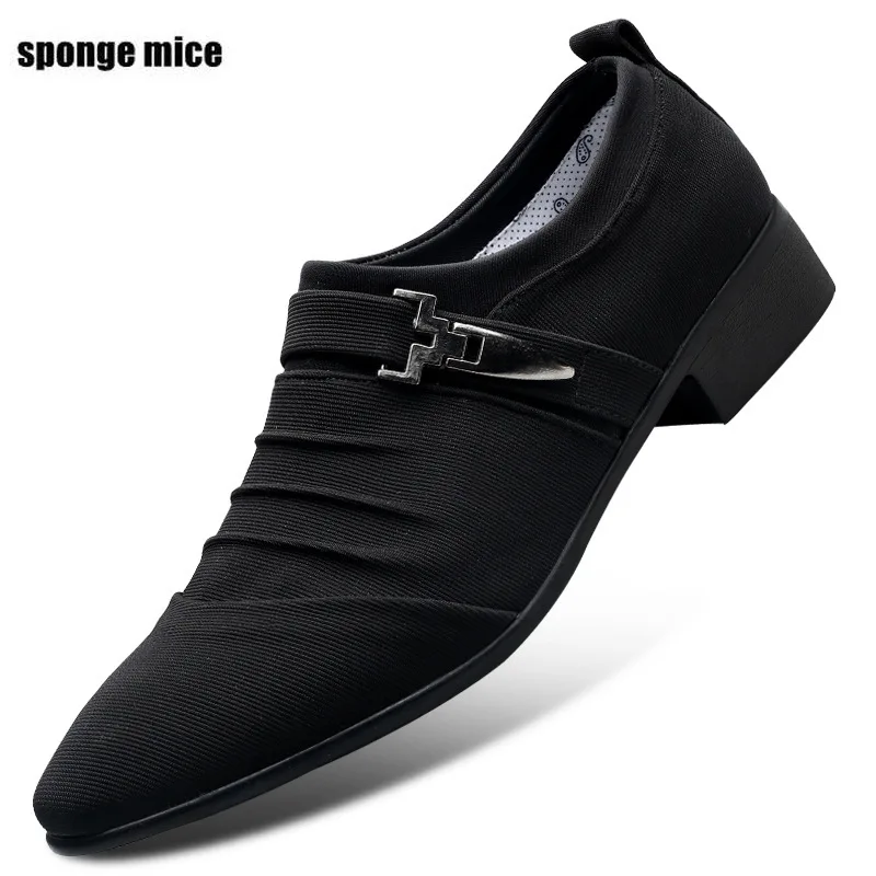 

New fashion elegant oxford shoes men dress shoes man canvas wedding dress office shoes large sizes men zapatos de hombre A59