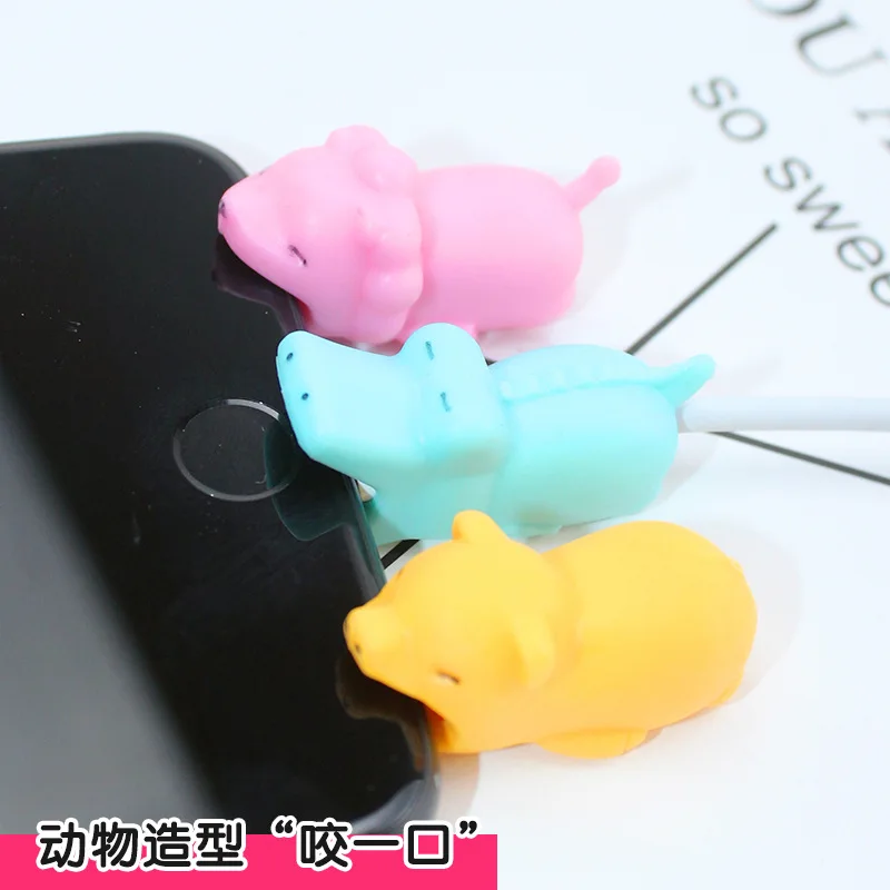 50 шт. устройство для намотки кабеля милые животные протектор кабеля для iphone USB кабель Органайзер зарядное устройство держатель провода для iphone Защита кабеля
