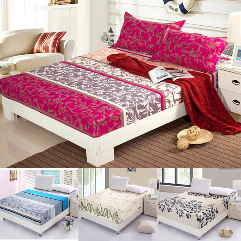 100 cotton korean new printed queen king size fitted sheet mattress printed queen sheet sets