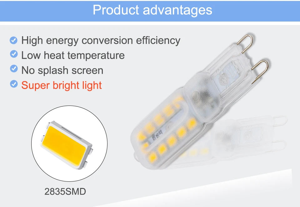 Mini G9 Led Light AC 220V bulb SMD 2835 Spotlight For Crystal Chandelier Replace 30W 40W 50W Halogen (8)