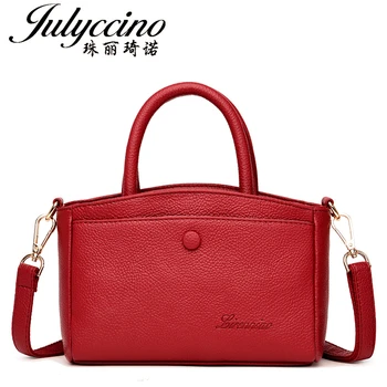 

JULYCCINO Women Leather Handbags Famous Brand Shoulder Crossbody Bag For Women Sac a Main Bolsas Messenger Bags Travel Bag Totes