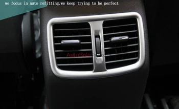 

ABS Matt Chrome Outlet Box Rear Diffuser Plating Decoration Box Console Air Vent Cover Surround Trims For Hyundai Tucson 2016