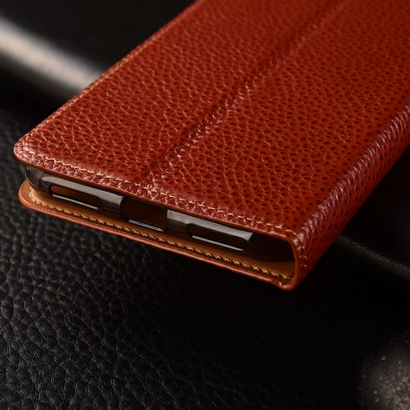  Case for Sony Xperia XZ KEZiHOME Litchi Genuine Leather Flip Stand Leather Cover capa For Sony XZ F