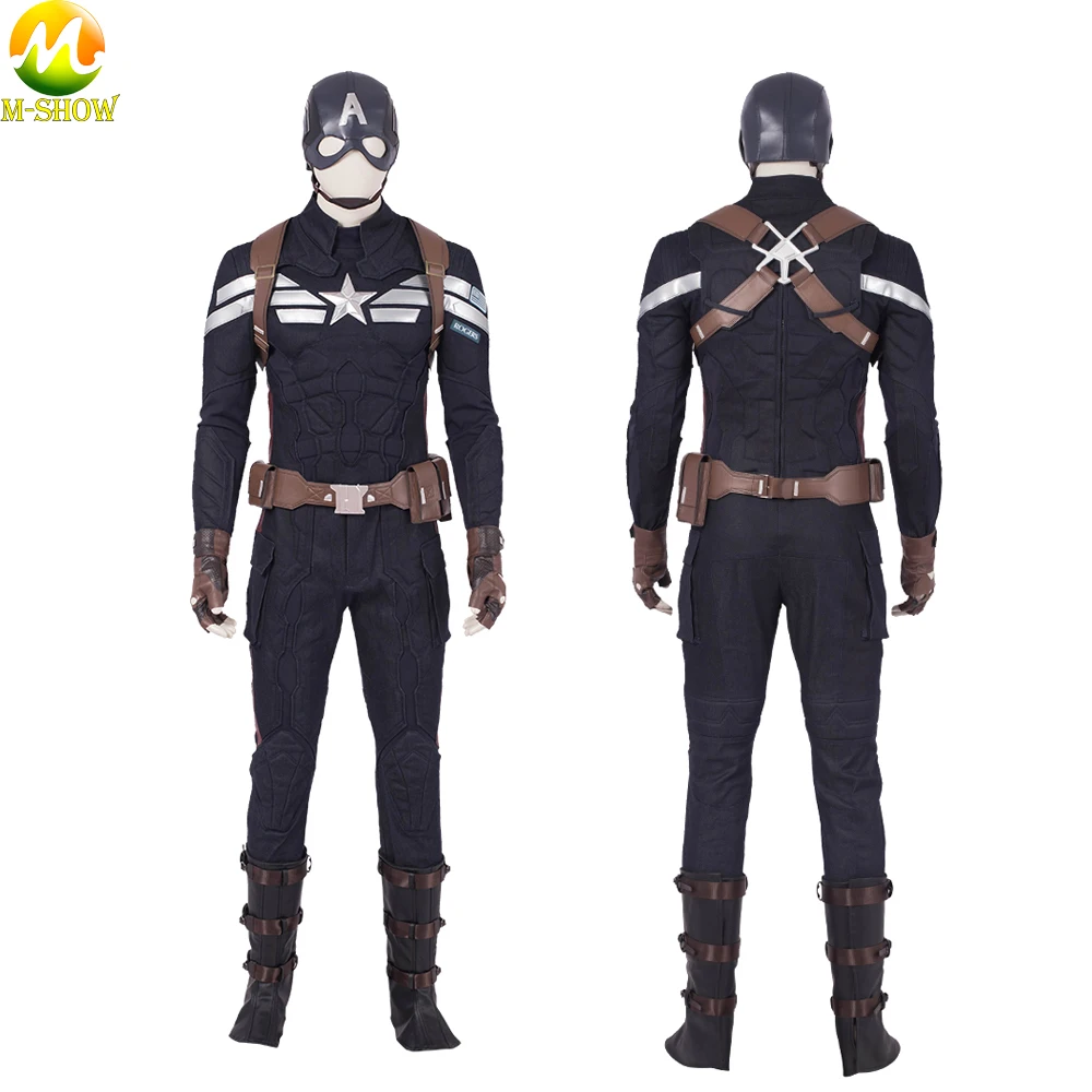 Avengers Endgame Captain America Cosplay Costume Avengers 4 Steve Rogers Costume Full Set Suit For Halloween Custum Made