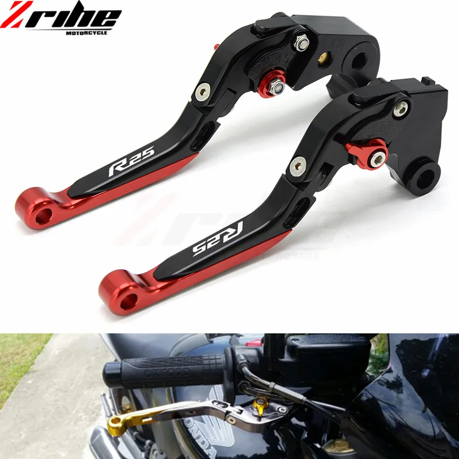 

Motorcycle Accessories CNC Aluminum Adjustable Short Brake Clutch Levers for Yamaha YZF R25 YZFR25 2015 2016 2017 15 16 17