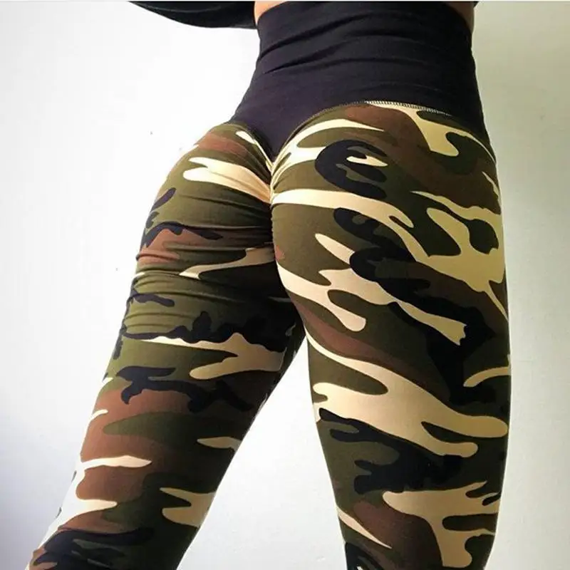 

Printed Women Yoga Pants Camouflage Gym Leggings Sport Fitness Running Tights High Waist Sportswear Sport Jogging Femme Trousers