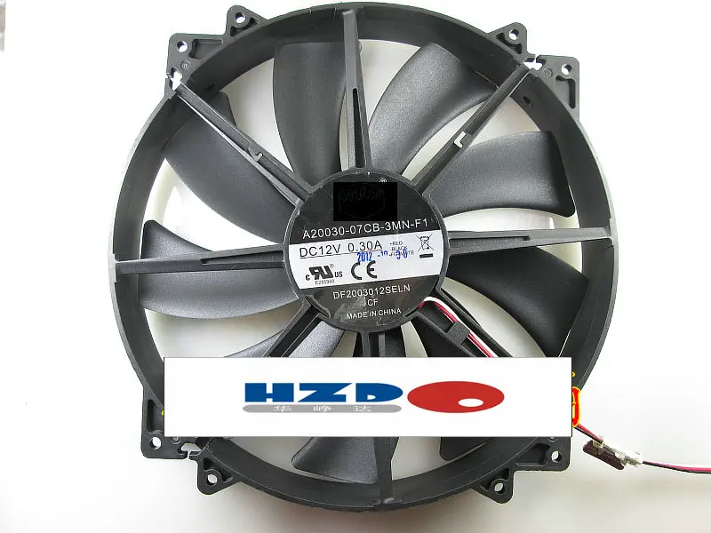 Hzdo A20030-07CB-3MN-F1 DF2003012SELN 12V 0.30A Циклон 200 20 см вентилятор охлаждения - Цвет лезвия: black