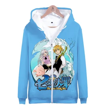 

Nanatsu No Taizai Hoodie Hooded Jacket Zipper Coat Sweatshirt for Men Women Kid Anime the Seven Deadly Sins