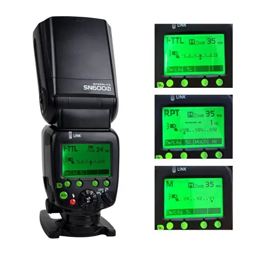 

SN600N GN62(ISO100,200mm) on-camera speedlite flashgun flash for Nikon i-TTL/M/RPT High-speed sync1/8000s