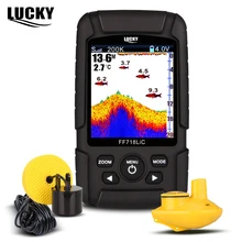 LUCKY FF718LiCD 200KHz/83KHz 45-100M Twin Frequency 2 in 1 Fish Finder 2.8″ Colour LCD Fishfinder Echo Sounder Sonar for Fishing