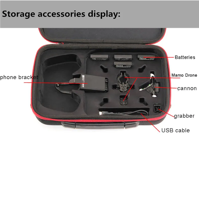 Remote Controller   body  battery  Spare parts Hard Shell Case Storage box for Parrot Minidrone Mambo Drone Accessories  1