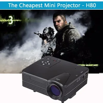 

Crenova Full HD Home Theater Cinema LCD Image System 100 Lumens Mini LED Projector with AV/VGA/SD/USB/HDMI for DVD PC