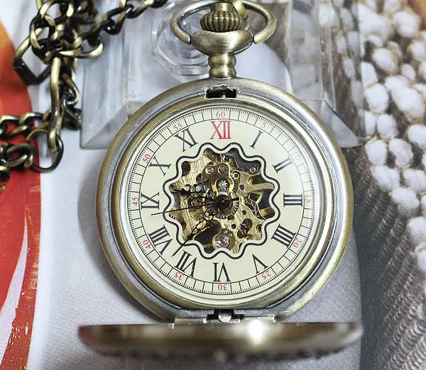 

Rare Bronze Follow Women Necklace Pocket watch US freeship