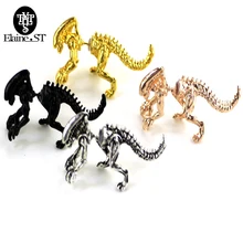 4 Colors Alien Earrings Dinosaur Earring Black Enamel Stud Earrings For Women Animal Piercing Ear Jewelry Can Dropshipping