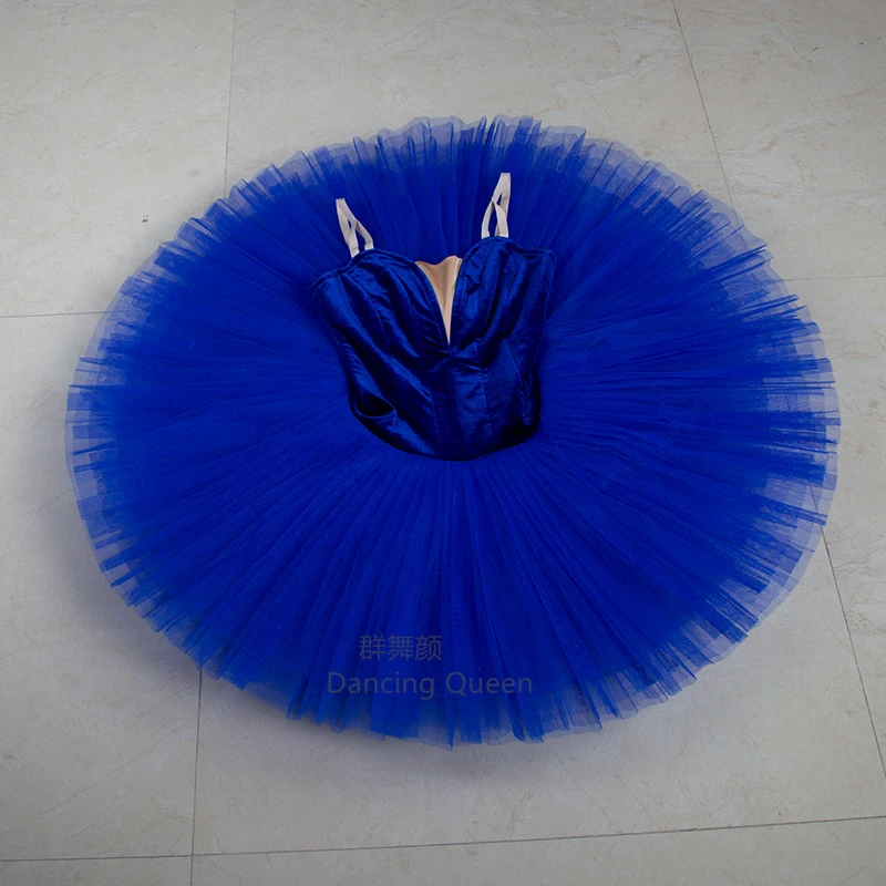 Customised Royal Blue pancake Platter tutu Professional ballet for ballerina romantic classical tutus B17022 | Тематическая одежда