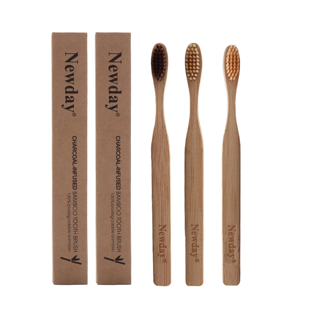 

Eco-friendly Bamboo Wooden Toothbrush Soft Bristle Toothbrush Tip for Adults Portable Oral Care