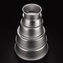 4/5/6/8/9/10 дюймов Алюминий из алюминиевого сплава с антипригарным покрытием круглая форма для кекса пресс-формы для выпечки со съемным дном DIY Инструменты для выпечки PAK55