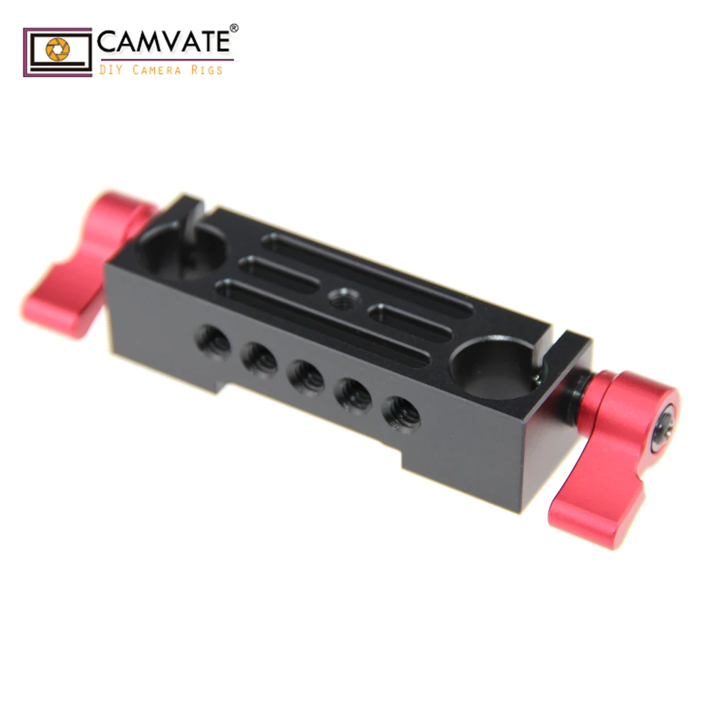 

CAMVATE 15mm Railblock Rod Clamp Mount Hloder fr DSLR 15mm Rail Rig Cage Base Plate C1138 camera photography accessories