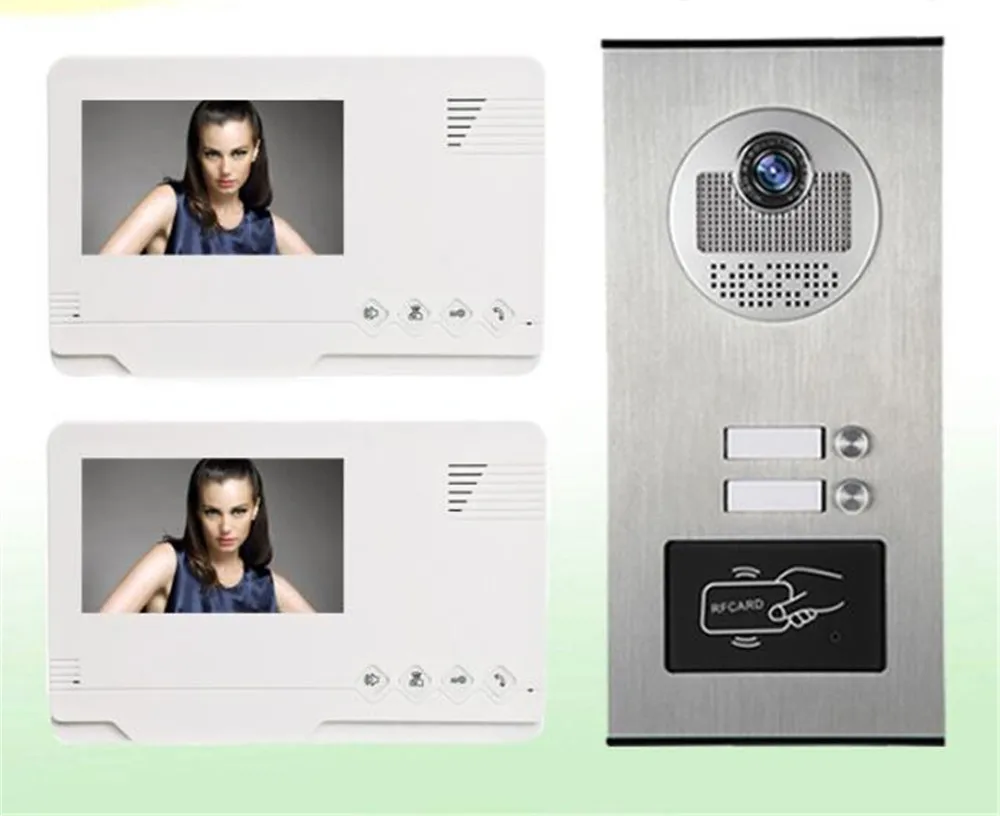 4.3 Inch 700TVL ID Card Access Control 1V2 Video Door Phone