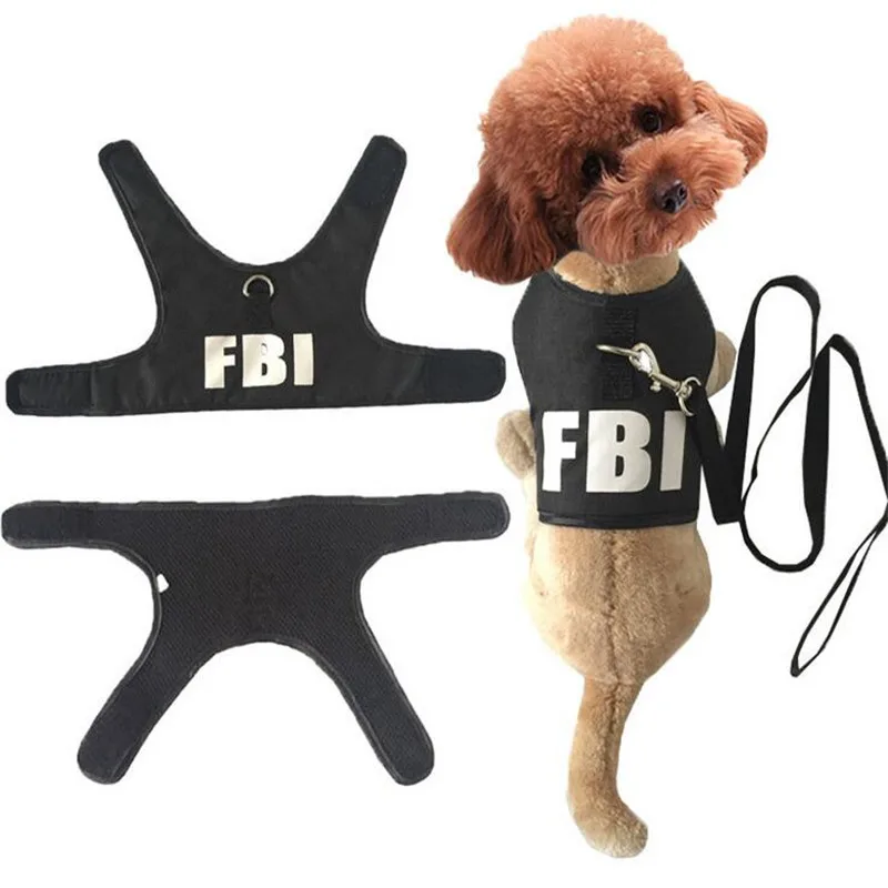 Cute Dog Harness+Leash Sets Breathable Mesh Pet Leads Small Dog Doggy