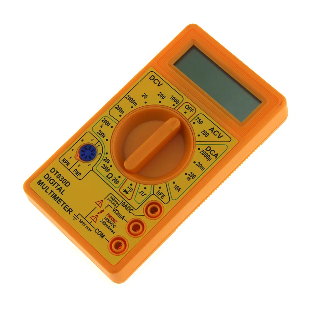 Portable Mini Digital Multimeter Tester AVO Meter AC DC Ohm Voltmeter Ammeter Professional LCD Test Leads LCD Digital Multimeter