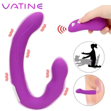 VATINE Strap on Double Penetration Dildo Clitoris Stimulator Anus Massage Dildo Vibrator Strapless Strapon Sex Toys for Lesbian VATINE Strap on Double Penetration Dildo Clitoris Stimulator Anus Massage Dildo Vibrator Strapless Strapon Sex Toys for Lesbian