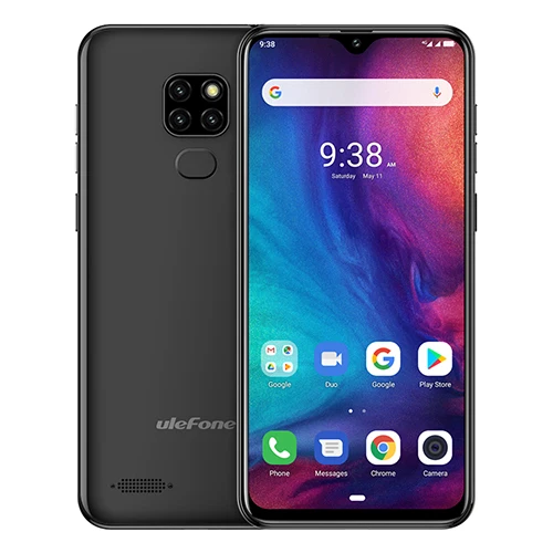 Смартфон Ulefone Note 7P Android 9,0 четырехъядерный 3500 мАч 6,1 дюймовый экран капли воды 3 ГБ+ 32 Гб мобильный телефон разблокировка лица - Цвет: black