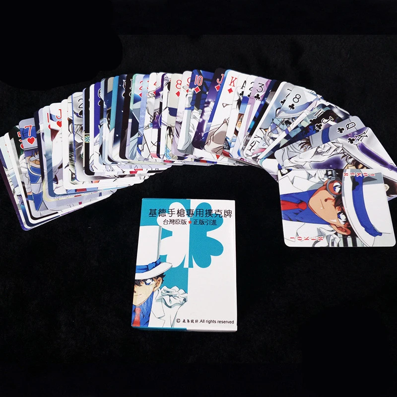 Koop Halloween Anime Detective Conan Cos Kidd Poker + Pistool + Magic Card + Glazen Set 4 kinderen Vakantie Geschenken collectie