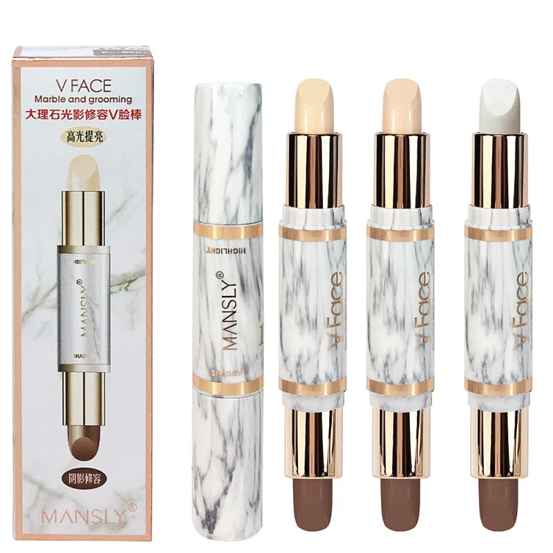 Double ended 2 In 1 Contour Stick Concealer Stick Highlighter Pen