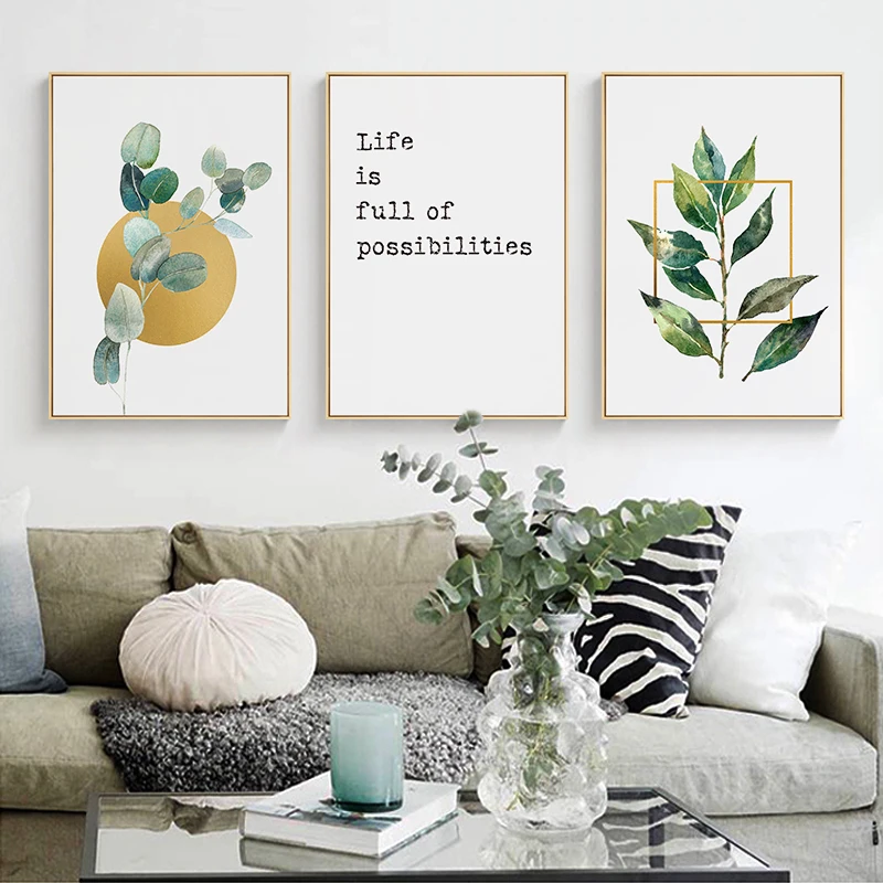 Nordic-Poster-Art-Canvas-Art-Pictures-Painting-Wall-Picture-Printed-On-Canvas-Decorative-Life-Is-Full
