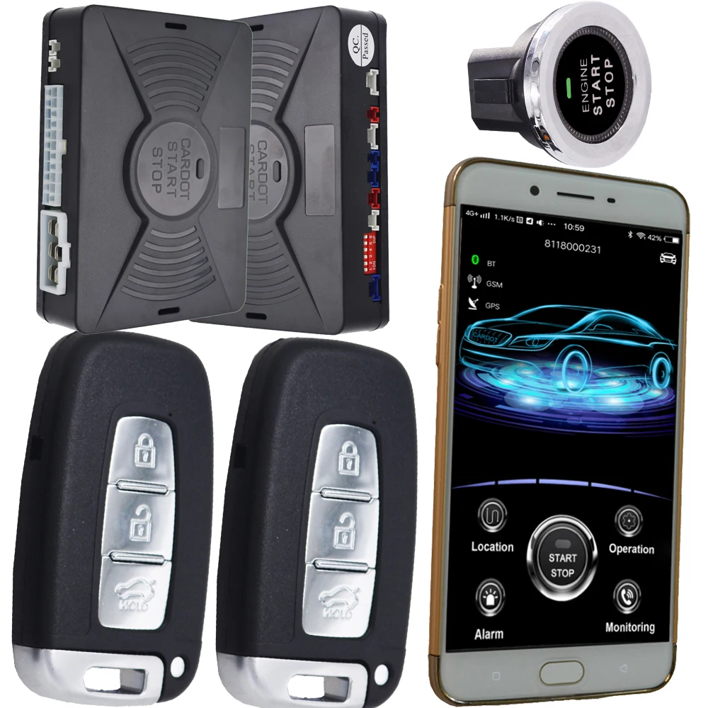 gps alarm gsm system for cars vehicle start stop keyless entry system