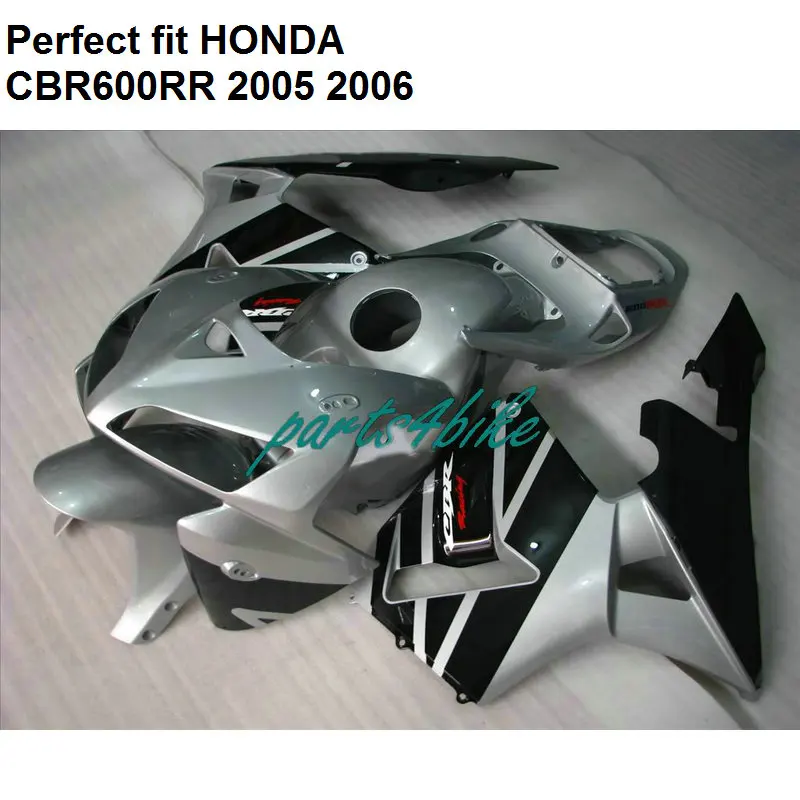 Обтекатели из АБС пластика для Honda CBR 600RR 05 06 комплект серебряных обтекателей CBR600RR