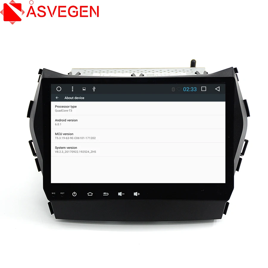 Clearance Asvegen 9 inch Android 7.1Quad Core Car GPS Navigation System Wifi Bluetooth Radio Multimedia Player For HYUNDAI Santa Fe IX45 0