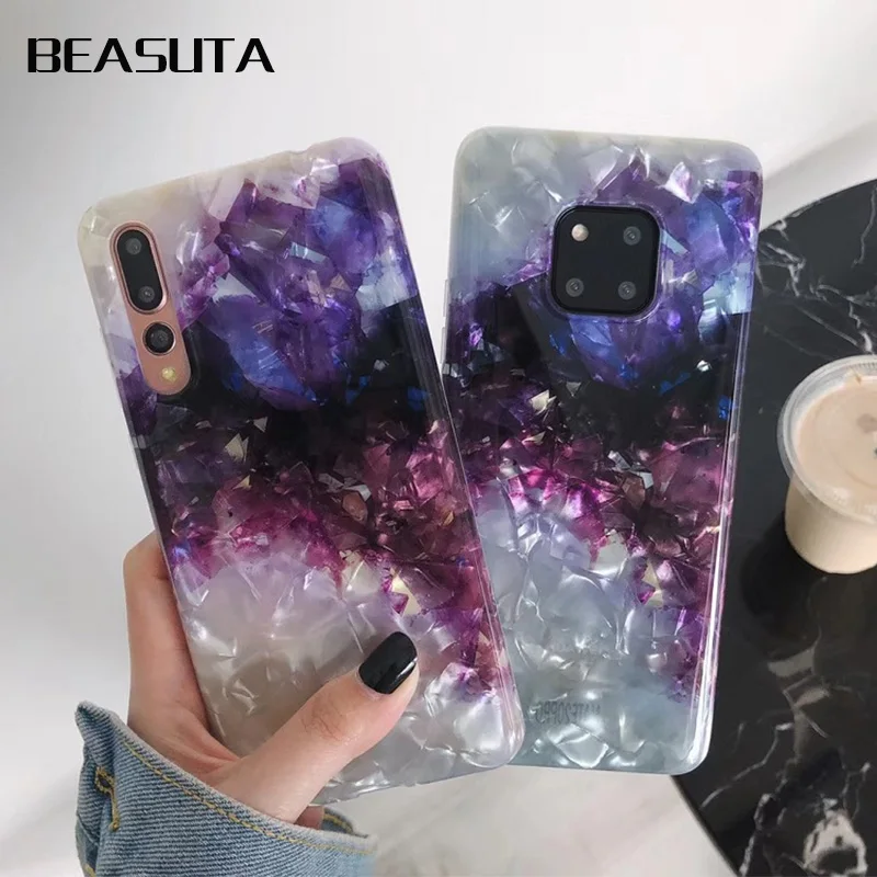 

Conch Shell Marble Soft TPU glossy Case For huawei P30 P30pro nova4 3i 2s P10 P10pro mate10 nova 2s P20 P20pro mate20 Coque case