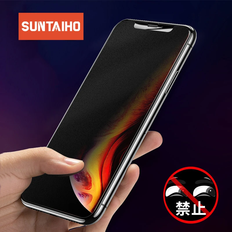Suntaiho полное покрытие анти Подглядывание закаленное стекло для iPhone Xs Max XR X 7 8 plus 6s