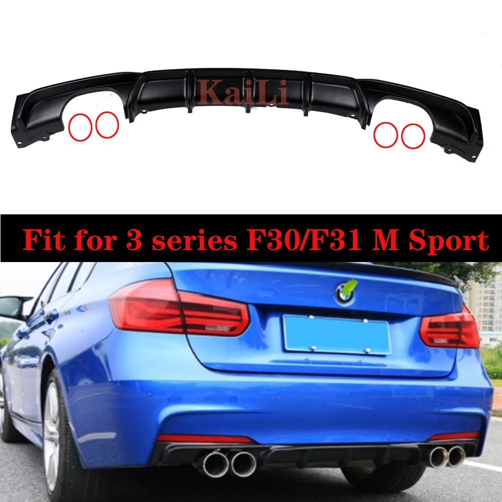 

F30 F31 Sport Model ABS Materials Matte Black Rear Diffuser Lip For BMW 3 Series 318i 320i 328i 2013-2018