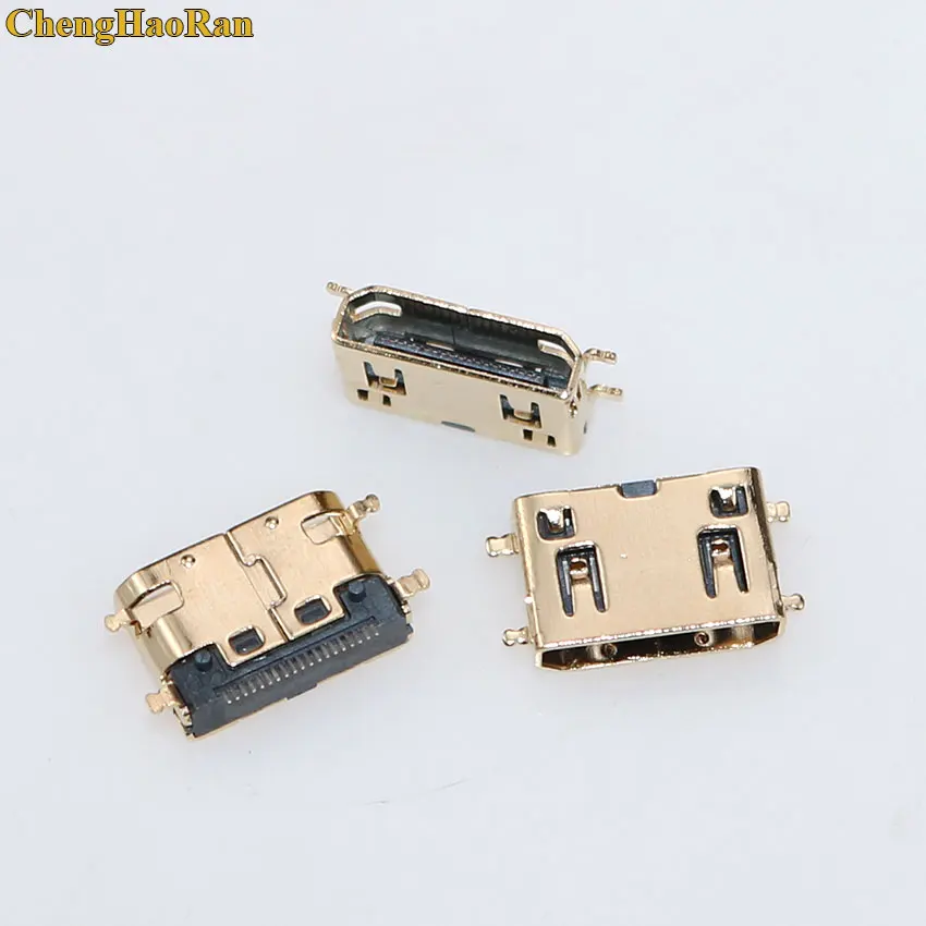 

ChengHaoRan Gold plating 19P MINI HDMI female socket Type C with SMD fixed feet HDMI JACK 19 PIN