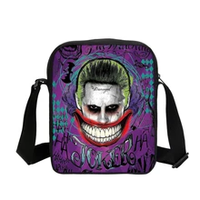 Горячая забавная Джокер печать сумка на плечо Харли Куинн сумки-мессенджеры для женщин Повседневная Мужская мини-сумка через плечо сумка с персонажем мультфильма
