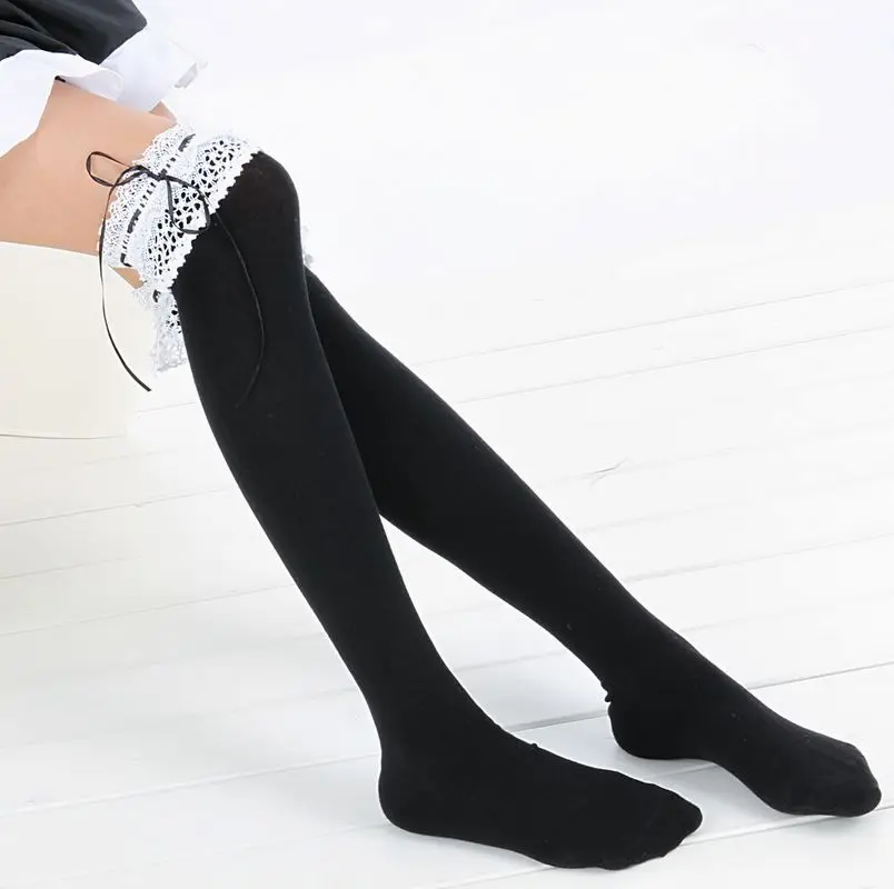 Чулки в стиле сладкой Лолиты чулки выше колена из хлопка принцессы лоли Лори