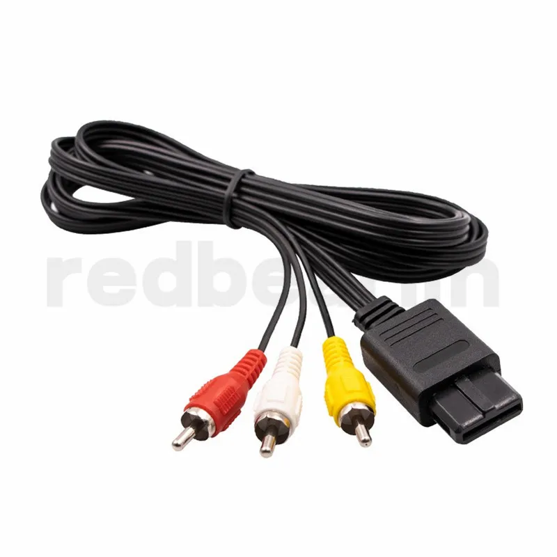 

1.8m 6FT AV TV RCA Video Cord Cable for SNES Game Cube for Nintendo N64 64 Video Games Cables