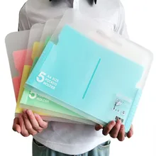 Многослойная ПП 6 цветов папка А4 студенческий орган файл пластиковая бумага данных мешок для подачи продуктов 5 индекс мешок для документов