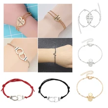 Модные наручные браслеты пара надпись FREEDON пара золотой браслет женский Браслет Дружбы бижутерия браслет подарок