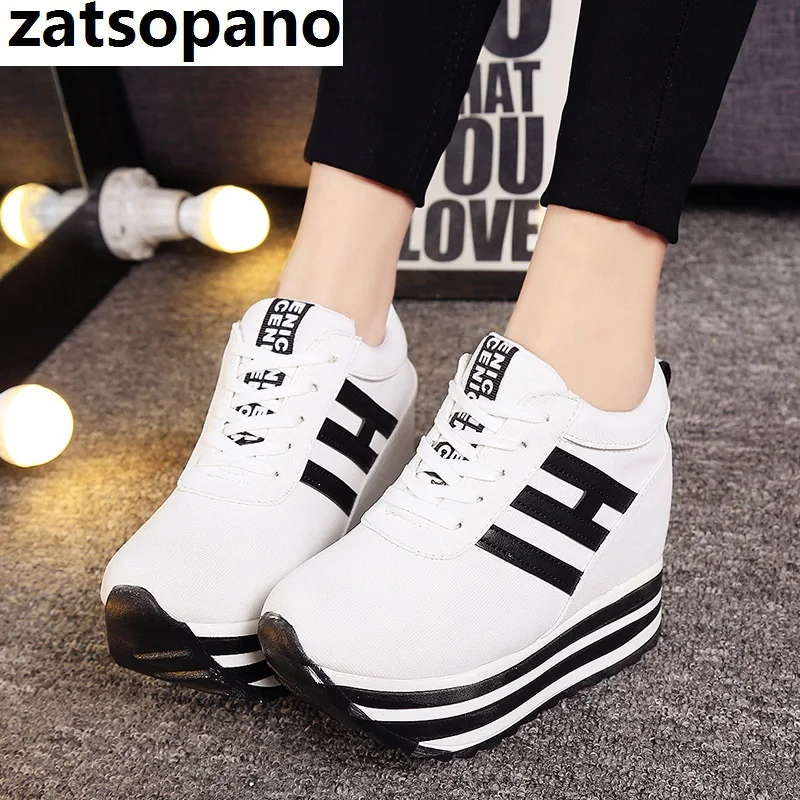 

Women Wedge Shoes Thick Soled 2019 Casual Breathable Height Increasing Platform Shoes Ankle Boots Chaussure Femme Outdoor Shoe