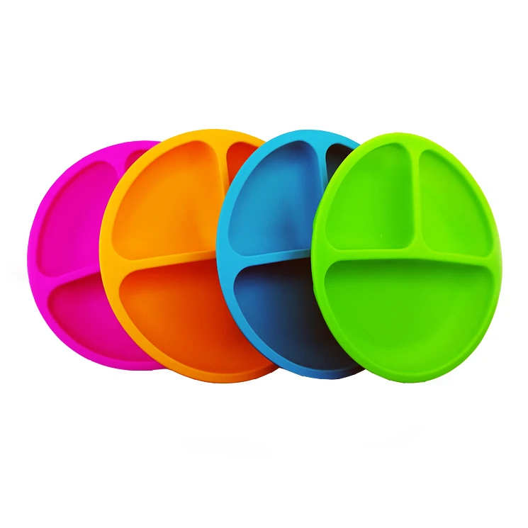 BPA-free-non-slip-upset-baby-silicone-Round-Shapep-separated-placemat-for-kids-in-one-piece (2)